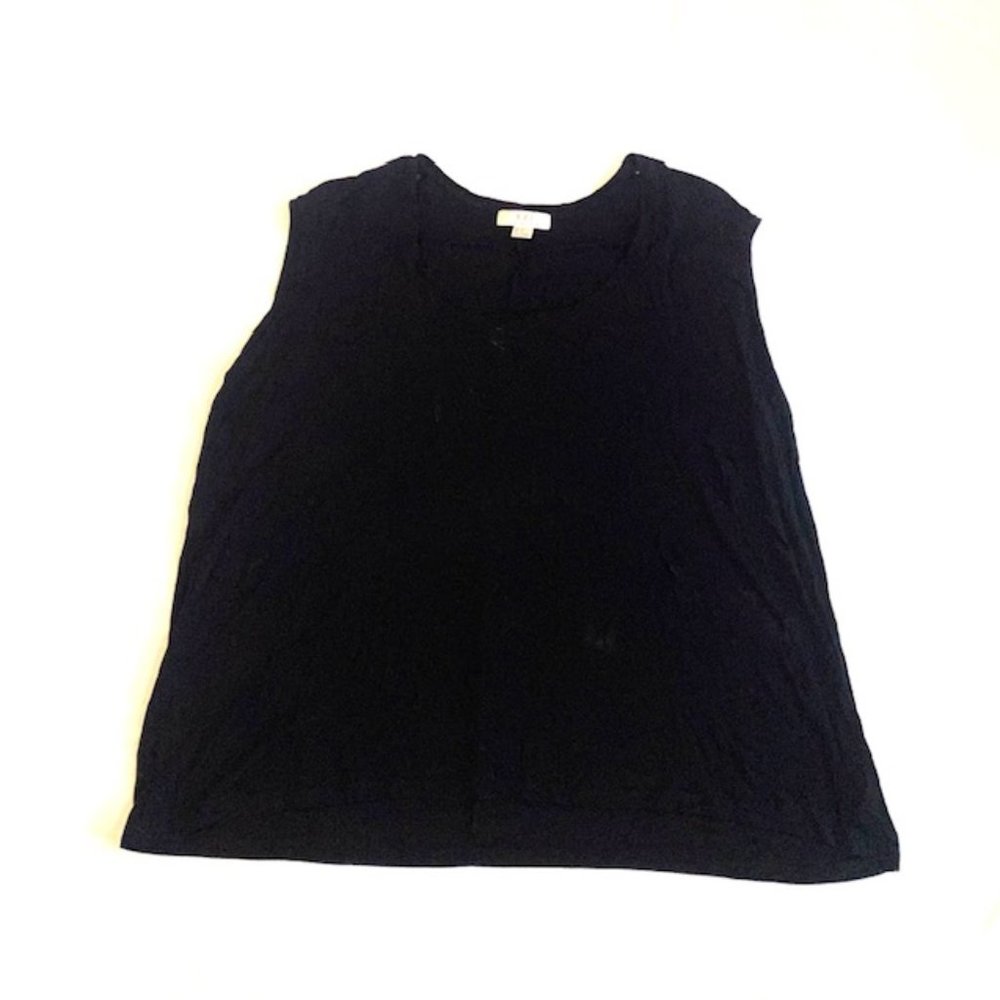 Forever 21 Black Flowy Muscle Tank + Size Medium